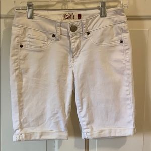 white jean shorts